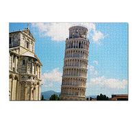 Italy Leaning Tower of Pisa Jigsaw Puzzle for Adults 100 Piece Travel Gift Souvenir 45,5x35,5CM