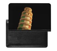 Italy Leaning Tower of Pisa Passport Holder Cover Wallet with ID Card Slot Slim Travel RFID Blocking Case Protector Essentials for Women Men