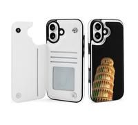 Italy Leaning Tower of Pisa Phone Case Compatible with iPhone 16/16 Plus/16 Pro/16 Pro Max/ 16 E/16 SE4 Flip Protective Cover with Card Holder