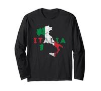 Italy Map and Flag Souvenir - Distressed Italia Long Sleeve T-Shirt
