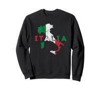 Italy Map and Flag Souvenir - Distressed Italia Sweatshirt