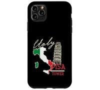 Italy Map And The Leaning Tower Of Pisa Italia Flag Case for iPhone 11 Pro Max