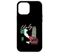 Italy Map And The Leaning Tower Of Pisa Italia Flag Case for iPhone 12 Pro Max
