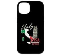 Italy Map And The Leaning Tower Of Pisa Italia Flag Case for iPhone 13