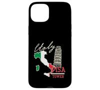 Italy Map And The Leaning Tower Of Pisa Italia Flag Case for iPhone 15 Plus