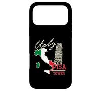 Italy Map And The Leaning Tower Of Pisa Italia Flag Case for iPhone 17 Pro Max