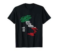 Italy Map Cities Italia Holidays Italian Map T-Shirt