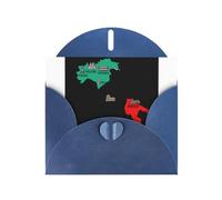 Italy Map Cities Marked Greeting Card With Envelope, Birthday Card, Christmas Card, Invitation Card, 3 Colors