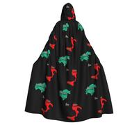 Italy Map Cities Marked Print Adults Hooded Cloak, Halloween Robe Hooded Cape Witch Wizard Cosplay Costumes For Men Women