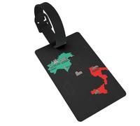Italy Map Cities Marked Print Luggage Tags Quick Install Airplane Travel Essentials for Suitcases Durable PVC Bag Tag