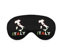 Italy Map Flag Eye Mask for Sleeping Blackout Night Blindfold with Adjustable Strap for Men Women Travel Yoga Nap