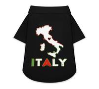 Italy Map Flag Funny Dog Shirt Button Down Cat Clothes Top for Small Medium Large Pet