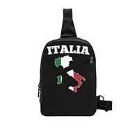 Italy Map Flag Sling Bag Foldable Chest Shoulder Backpack Fanny Pack Crossbody Bags for Men Women Travel Hiking Outdoors