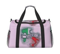 Italy Map Outline Print Ample Space Travel Duffle Bag Carry On Tote 19.7x13x10.2 in Stylish Tote for Gym