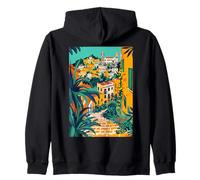 Italy Matera Illustration Zip Hoodie