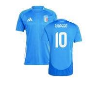 Italy Men's 2024-2025 Home Shirt R.BAGGIO 10 in Blue | Size: Large Italy Blue L