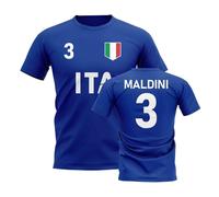 Italy Men's Mens Paolo Maldini Country Code Hero T-Shirt in Dark Blue | Size: Small Italy Dark Blue S