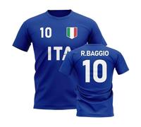 Italy Men's Mens Roberto Baggio Country Code Hero T-Shirt in Dark Blue | Size: XL Italy Dark Blue XL