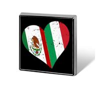 Italy Mexico Flag Heart Funny Lapel Tie Pin Buttons Brooch Badge Pin Clothes Hat Accessories for Men Women