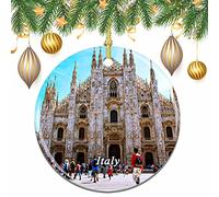 Italy Milan Church Christmas Xmas Tree Ornament Decoration Wedding Hanging Pendant Decor City Travel Souvenir Collection