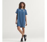 Adidas Italy Originals Short Sleeve Dress Blue L Woman