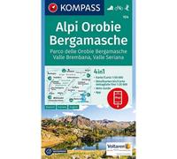 Italy Orobie Alps, Bergamasque Alps Kompass map 104 hiking, cycling, skiing