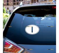 Italy Oval Country Code I Sticker Decal Vinyl Italian - 3 Pack White 10.2cm - for Car Boat Laptop Cup No Background Die-Cut