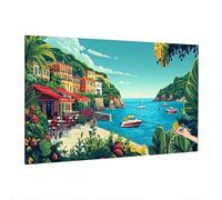 Italy Paint by Numbers Kits, Large Paint by Numbers for Adults Landscape 180x80cm, DIY Adult Crafts for Beginner, Canvas Oil Painting Kit for Kids, Hobbies for Adults Women, Autumn Decor Room W-66