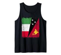 Italy Papua New Guinea Half Flag Italian PNG Heritage Tank Top