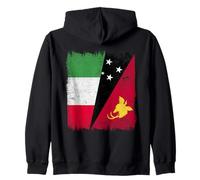 Italy Papua New Guinea Half Flag Italian PNG Heritage Zip Hoodie