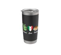 Italy Peace Love Pasta Italian Food Lover Stainless Steel Insulated Tumbler