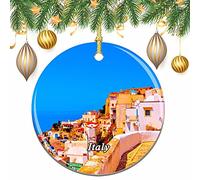 Italy Peschici Puglia Christmas Xmas Tree Ornament Decoration Wedding Hanging Pendant Decor City Travel Souvenir Collection