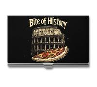 Italy Pizza Building Business Card Case Slim Card Holder