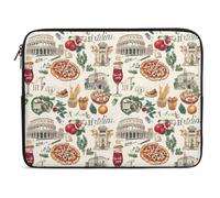 Italy Pizza European Italian Food Laptop Sleeve Cute Tablet Case Briefcase Carrying Work Bag Purse Pouch 12inch