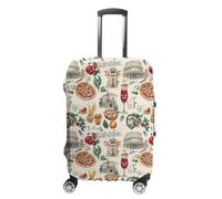 Italy Pizza European Italian Food Suitcase Cover Washable Luggage Protective Covers Travel L