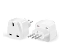 Italy Plug Adapter, 2PCS UK to Italy Plug Adapter, Travel Plug Adapter UK to Italy With 5A Fuse for Business Family Travel Outdoor