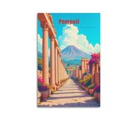 Italy Pompeii Vintage Travel Poster Wall Art Picture Painting Canvas Prints Artworks Bedroom Living Room Decor 20x30inch(50x75cm)
