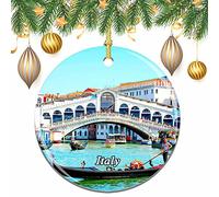 Italy Ponte Rialto Venice Christmas Xmas Tree Ornament Decoration Wedding Hanging Pendant Decor City Travel Souvenir Collection