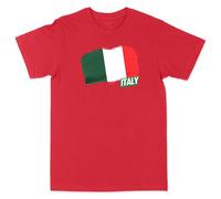 Italy Pride Flag Sporty T Shirts Kids Italy National Flag Cool Graphic Tees Boys Girls, 9-11 Years, Red