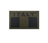 Italy Reflective Flag Patch Infrared IR Tactical Embroidered Hook Green Patches Badages Emblem Applique Armband Sew on for Bags Hats Jackets Uniform Shoulder