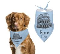 Italy Rome Cute Dog Bandanna Scarf Printed Adjustable Triangle Pet Kerchief for Dogs And Cats