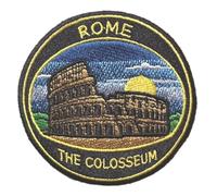 Italy Rome The Colosseum Seven Wonders of the World Fully Embroidered Sew/Iron on Patch (A)