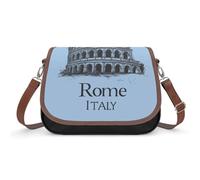 Italy Rome Women's Crossbody Bag Fashion Shoulder Handbags Message Tote Bag with Adjustable Strap