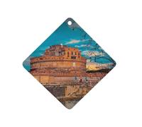 Italy Rome1 Ancient Architecture Car Air Freshener Aromatherapy Tablet Hanging Decor for Rearview Mirror Dorm