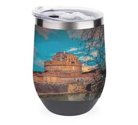 Italy Rome1 Ancient Architecture Stainless Steel Wine Tumbler with Lid Insulated Coffee Cup Drinking Travel Mug
