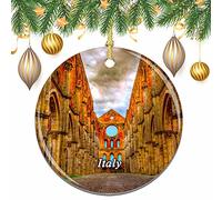 Italy San Galgano Abbey Tuscany Christmas Xmas Tree Ornament Decoration Wedding Hanging Pendant Decor City Travel Souvenir Collection