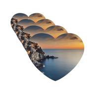 Italy Sea at Sunset Car Air Freshener Cards for Women Men 4 Pack Cute Car Accessories Long Lasting Scent Car Diffuser Hanging Auto Aromatherapy Tablets Car Fresheners Gifts