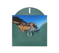 Italy Sea at Sunset Dark Green prints Greeting Cards 6x4-inch with Envelope | Perfect for writing greetings and thank-you notes