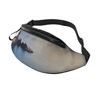 Italy Sea at Sunset Fanny Pack for Men Women, Waterproof Sports Waist Bag Fashion Belt Bag Crossbody Bags Hip Bum Bag with Adjustable Strap Large Sling Bag Purse for Travel Hiking