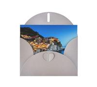 Italy Sea at Sunset Gray prints Greeting Cards 6x4-inch with Envelope | Perfect for writing greetings and thank-you notes